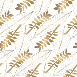 seamless Seamless 3D PBR Texture of White Fabric with Gold Botanical Leaf Design texture 8k free download PBR