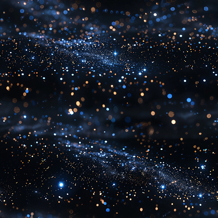 Glossy Featuring Sparkling Blue and Gold Bokeh Light Effects seamless PBR texture preview