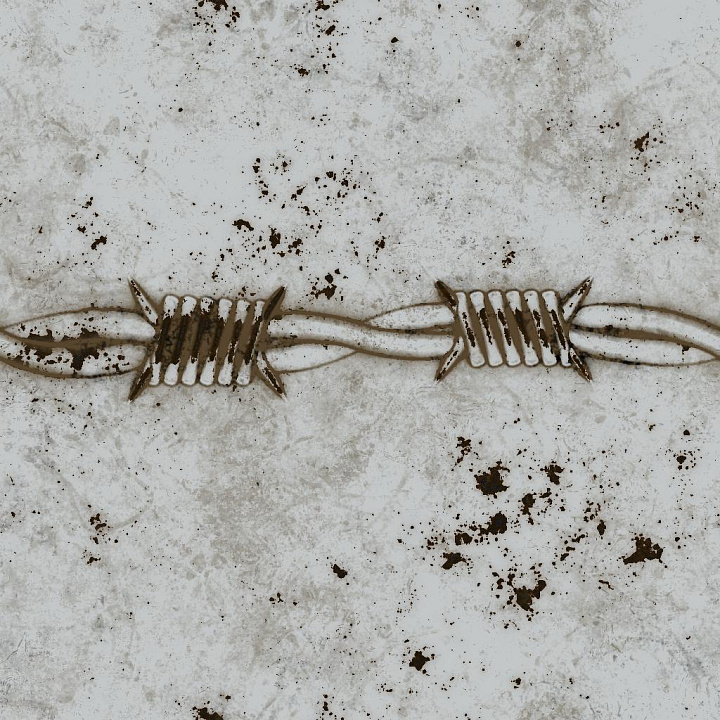 Rusty Barbed Wire seamless PBR texture preview