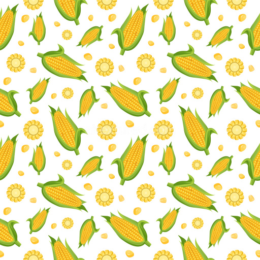 Pattern Bundle - Seamless 3D Pattern PBR Texture Featuring Vibrant Corn Cobs and Kernel Motifs texture preview