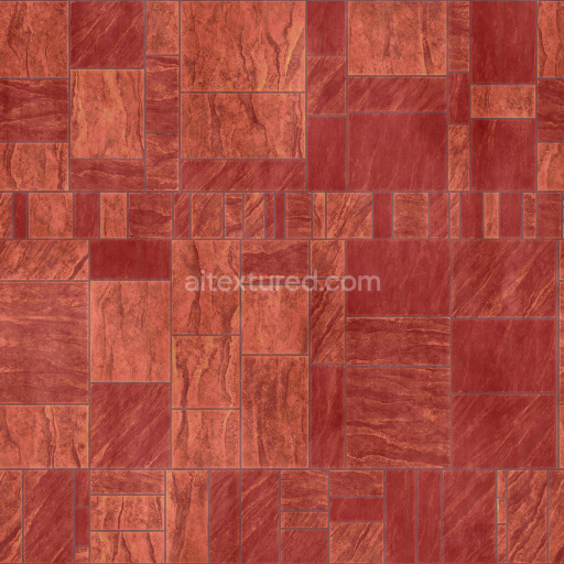 Tiles Seamless Pbr Texture Floor Pattern Red Smooth Glossy Modern