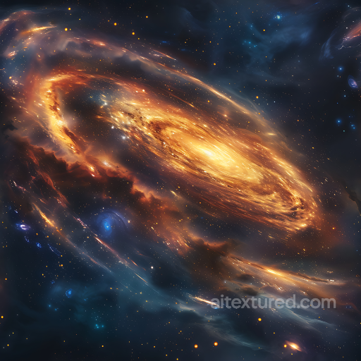 Space PBR Texture of Glowing Cosmic Galaxy Clouds and Starfield seamless Star, space, planets PBR texture
