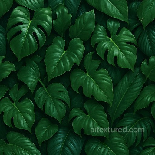 Polished Tropical Leaves Seamless Texture seamless Foliage PBR texture