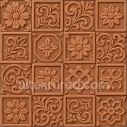 seamless Decorative Terracotta Tile Texture Seamless texture 8k free download PBR