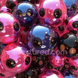 seamless Seamless 3D Inflated Glossy Bubble Spheres PBR Texture in Pink and Deep Blue texture 8k free download PBR