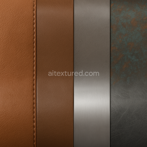 Seamless 3d texture pbr 8k natural leather surface with stitched leather detail