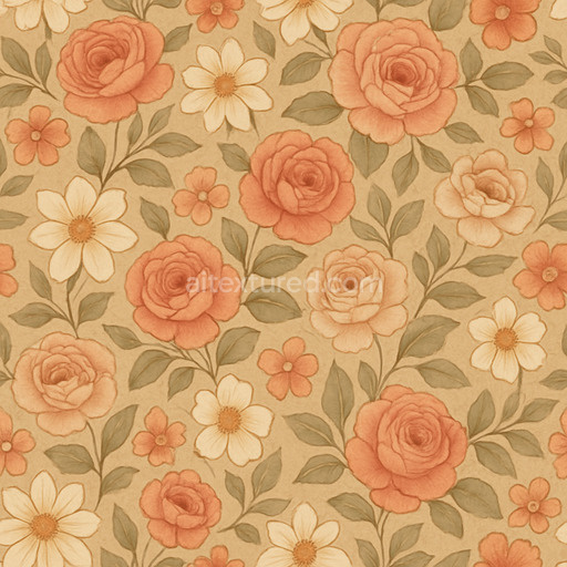 Seamless Floral Pattern Texture Seamless 1024X1024