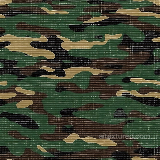 Woodland Camouflage PBR Texture Featuring Classic Fabric Weave and Organic Patches Color Camouflage texture preview