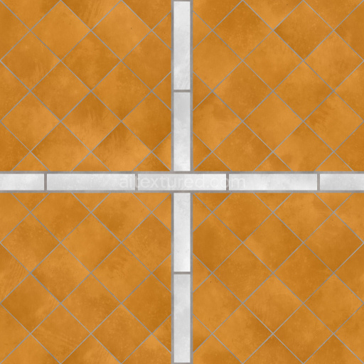Tile Seamless Pbr Texture Ceramic Floor Design Pattern Orange Glossy