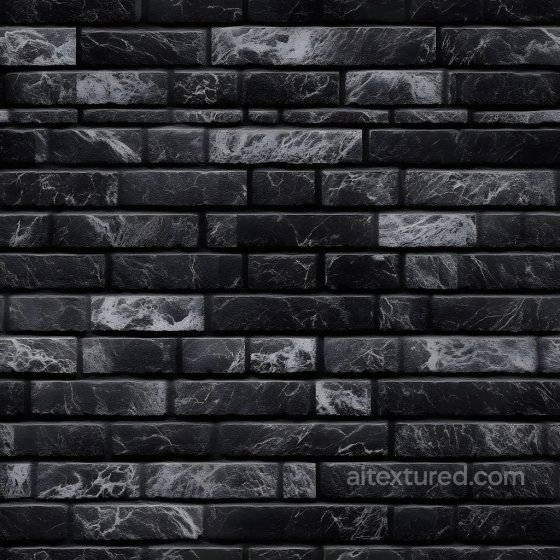 Cracked Black Brick Wall PBR Texture with Detailed Fractures Brick texture preview