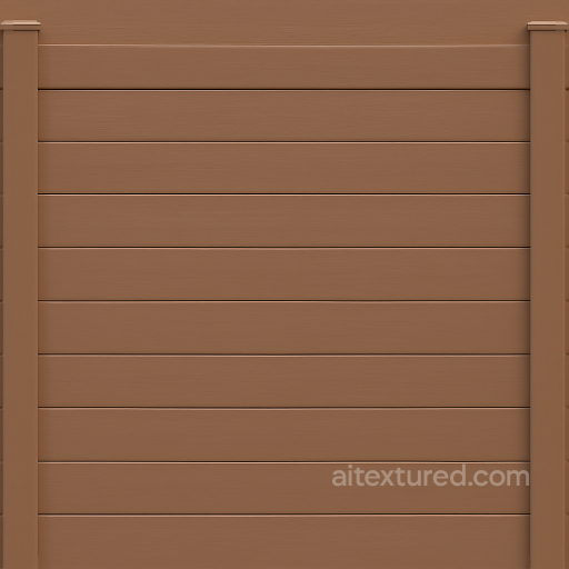 Seamless 8K 3D Texture PBR Vinyl Fence With Brown Fence Paint And Smooth Wood Grain Horiz… seamless Fences PBR texture