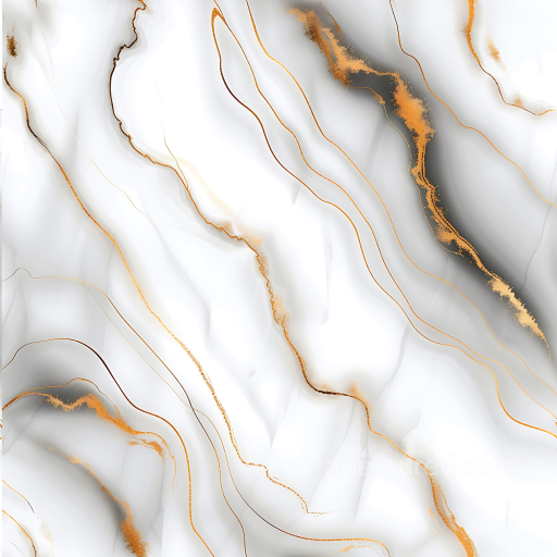 White Marble Texture with Elegant Gold Swirling Veins seamless Marble PBR texture