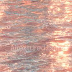 seamless Seamless 3D PBR Texture of Calm Sunset Sea Water with Warm Reflections texture 8k free download PBR