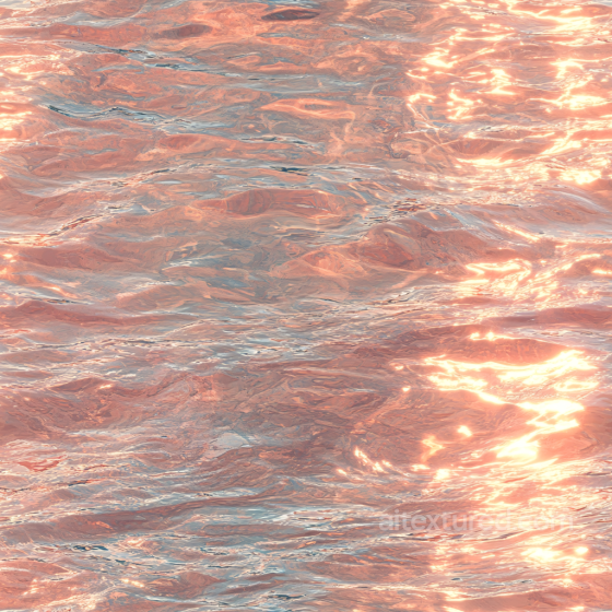 Calm Sunset Sea Water Seamless Texture with Warm Reflections Water texture preview