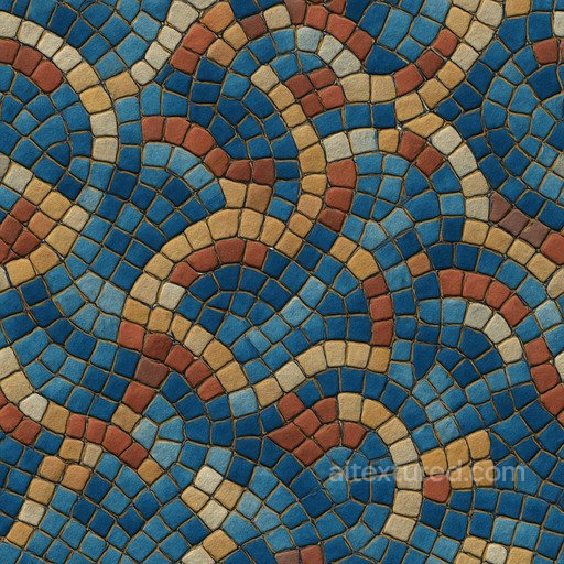 Detailed Mosaic Tile Seamless Texture seamless Ceramic-tile PBR texture