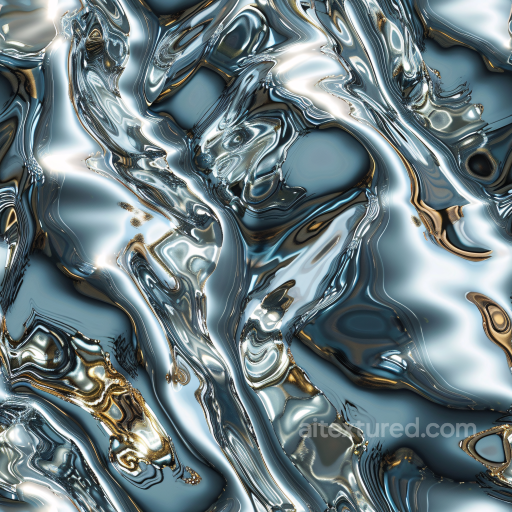 Futuristic Reflective Liquid Metal Water Seamless Texture seamless Water PBR texture