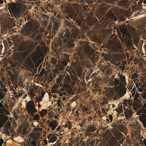 Seamless Emperador Brown Marble PBR Texture with Bold Veining and Polished Finish seamless Marble PBR texture