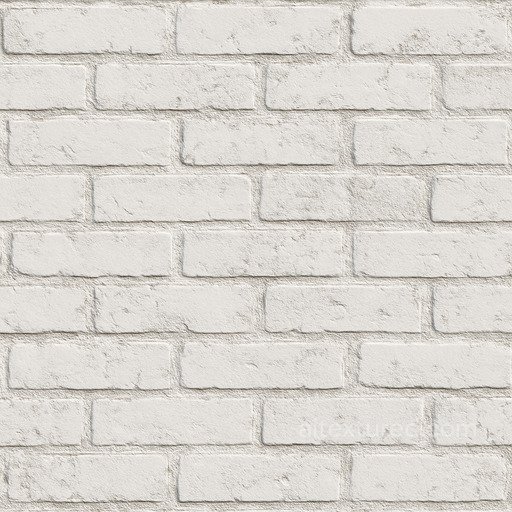 White Painted Bricks Scuffed seamless Brick PBR texture