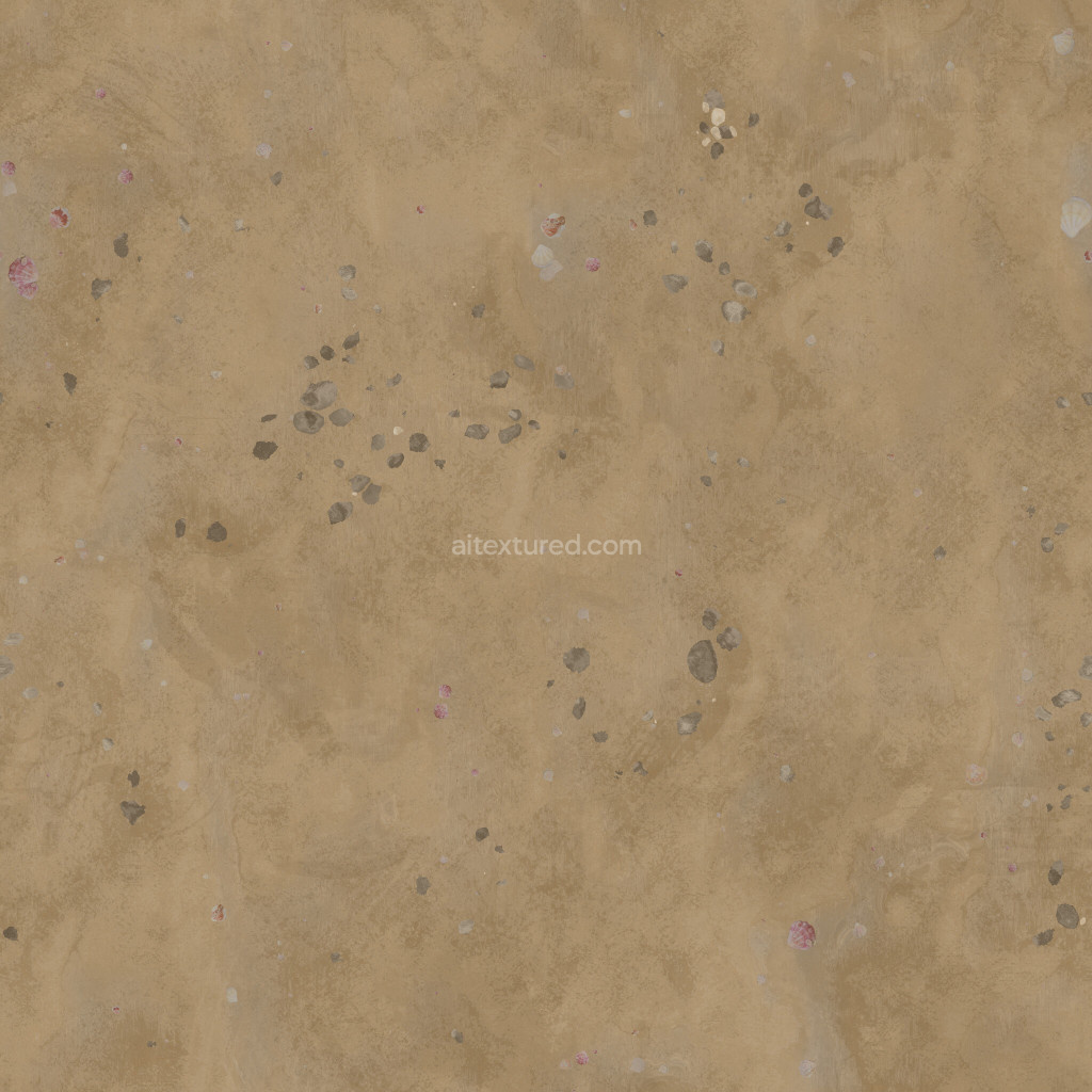 Seamless PBR ground texture with natural stones