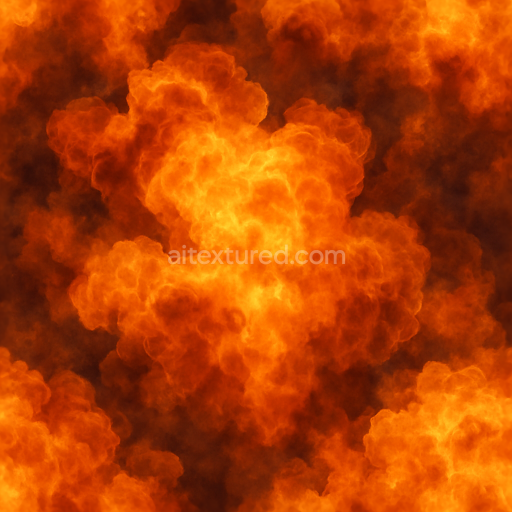 Preview — Seamless 3d texture of chemical blast with gas explosion and flame burst details in photorealistic 8k pbr