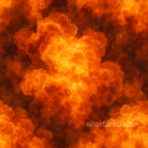 Chemical Blast With Gas Explosion And Flame Burst Details In Photorealistic 8K PBR seamless Explosion PBR texture