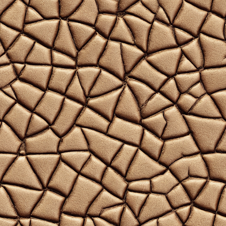 Cracked Tan Leather With Distinct Polygonal Segmentation seamless PBR texture preview