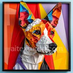 seamless Seamless 3D PBR Texture of Brazilian Terrier Fur in Geometric Origami Style texture 8k free download PBR