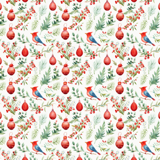 Christmas Watercolor Texture with Red Ornaments and Greenery Christmas Watercolor texture preview
