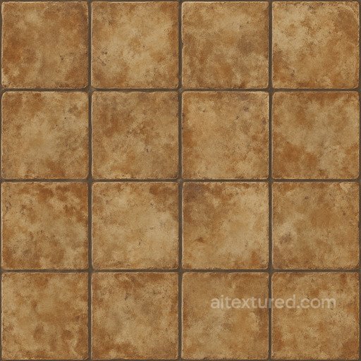 Worn Glazed Ceramic Tile Seamless Texture seamless Ceramic-tile PBR texture