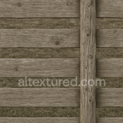 seamless Seamless 3d texture pbr 8k farm fence with rough wood and fence posts showing nail holes texture 8k free download PBR