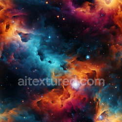 seamless Seamless 3D Space PBR Texture Featuring Vivid Nebula Clouds and Star Clusters texture 8k free download PBR