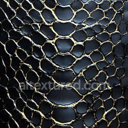 seamless Seamless 3D reptilian skin PBR texture with smooth black scales and golden creases texture 8k free download PBR
