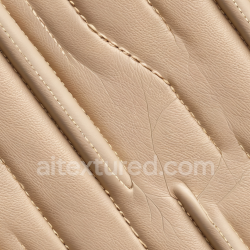 seamless Seamless 3D PBR Beige Quilted Leather Texture Featuring Fine Grain and Detailed Stitching texture 8k free download PBR