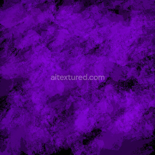 Seamless 3D PBR Watercolor Texture with Deep Purple and Black Stains