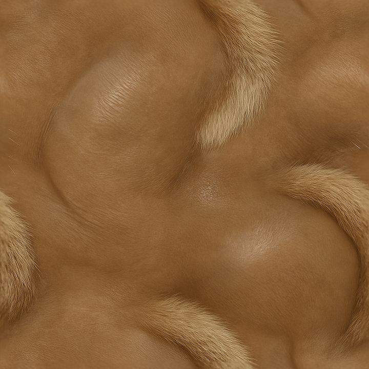 Smooth Hide Thick Skin Glossy Skin Mammal Skin Fur Undercoat Tail Fur W… seamless PBR texture preview