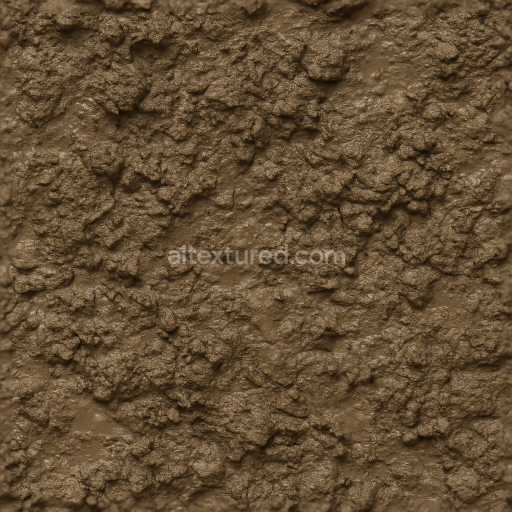 Seamless 3d texture pbr 8k muddy swamp surface with mud organic matter and moisture