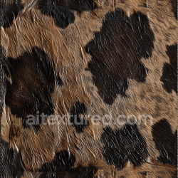 seamless Seamless 3D PBR Cowhide Leather Texture with Natural Brown and Black Fur Pattern texture 8k free download PBR