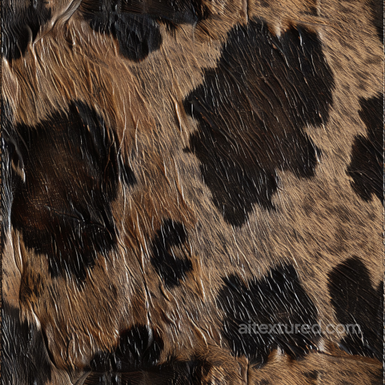 Cowhide Leather Texture with Natural Brown and Black Fur Pattern Leather texture preview