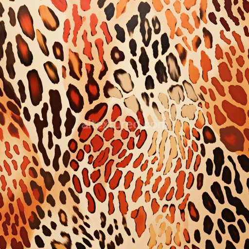 Seamless 3D PBR Leopard Print Fabric Texture with Warm Earth Tones