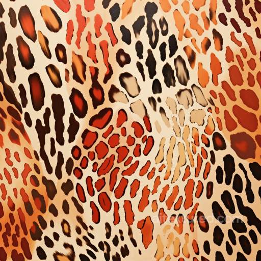 Leopard Print Fabric Texture with Warm Earth Tones seamless Leopard Print PBR texture