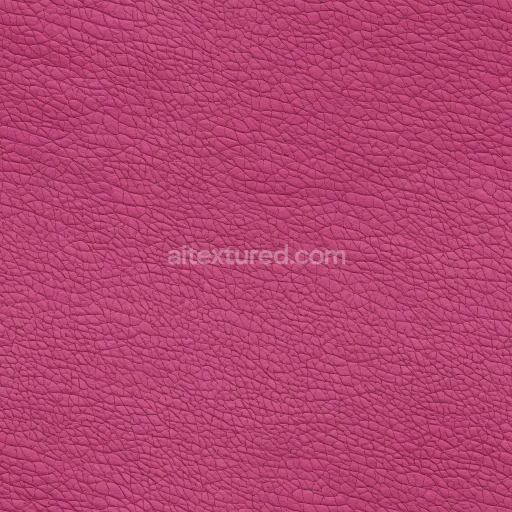 Seamless 3D Pebbled Leather PBR Texture in Vibrant Fuchsia with Fine Grain Detail