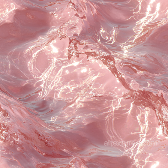 Stylized Pink Liquid Water PBR Texture with Glossy Wave Patterns Water texture preview