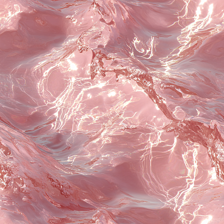 Stylized Pink Liquid Water with Glossy Wave Patterns seamless PBR texture preview