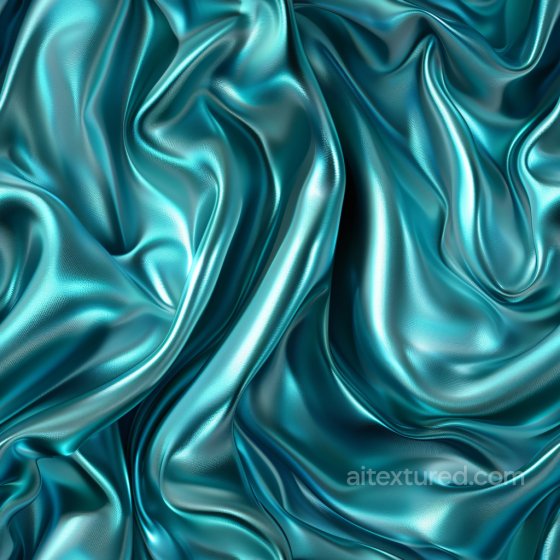 Glossy Smooth Satin Fabric Seamless Texture with Oceanic Blue Sheen Glossy texture preview