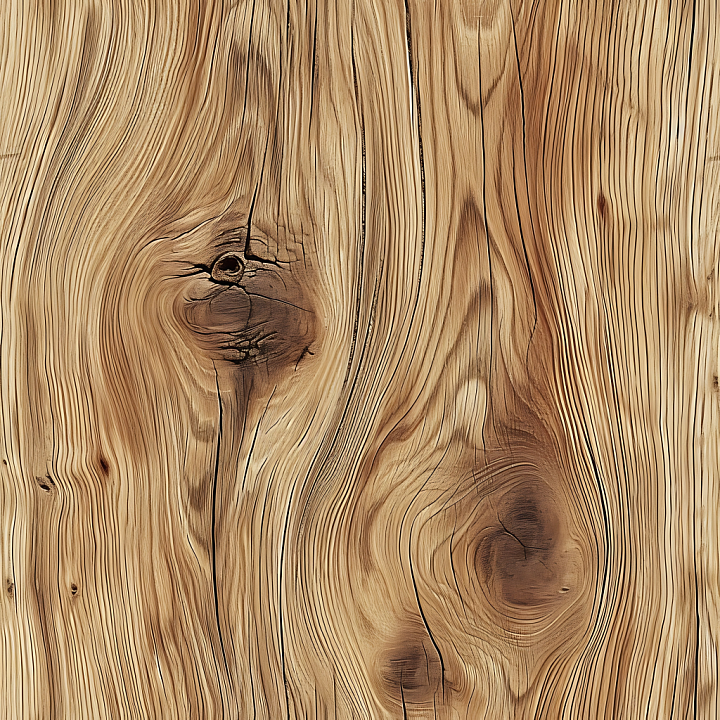 Knotty Pine Wood with Natural Grain and Knots seamless PBR texture preview