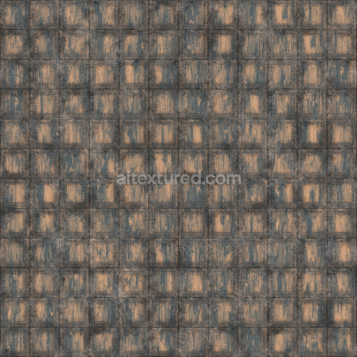 Archviz Ceiling Metal Substance Designer Tin Vintage — Seamless PBR Texture