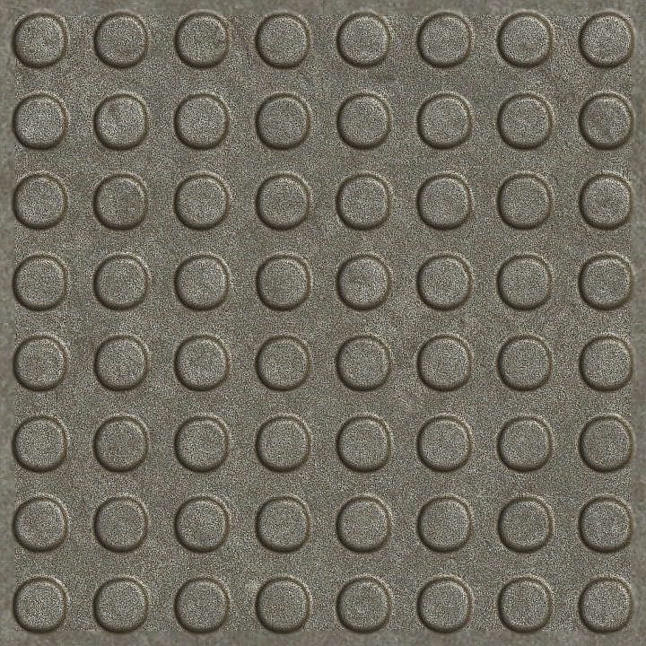 Tactile Plate With Raised Circles On Textured Metal Sheet seamless PBR texture preview
