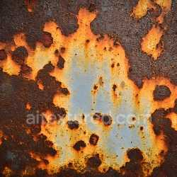 seamless Seamless 3D Rusty Metal PBR Texture Featuring Cracked, Pitted, and Corroded Surfaces with Orange and Brown Tones texture 8k free download PBR