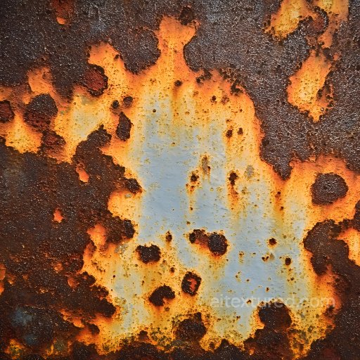 Rusty Metal PBR Texture Featuring Cracked, Pitted, and Corroded Surfaces with Orange and… seamless Rust PBR texture