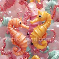 seamless Seamless 3D Inflated PBR Texture Featuring Glossy Rubber Tubes and Soft Rounded Forms in Pastel Colors texture 8k free download PBR